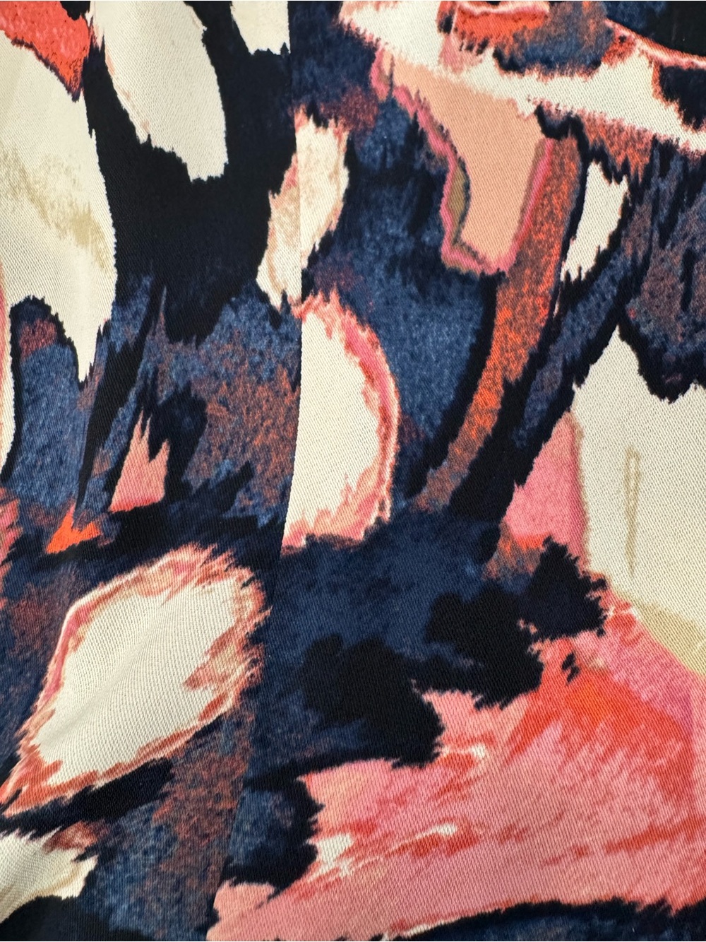 NIC + ZOE multi colored abstract poly blouse, Medium, - Picture 9 of 13